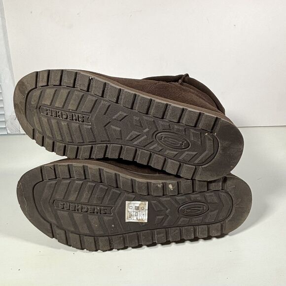 Skechers 47220 Slouch Suede Leather Boots Women’s 8.5 Fur Lined Chocolate - Picture 10 of 10